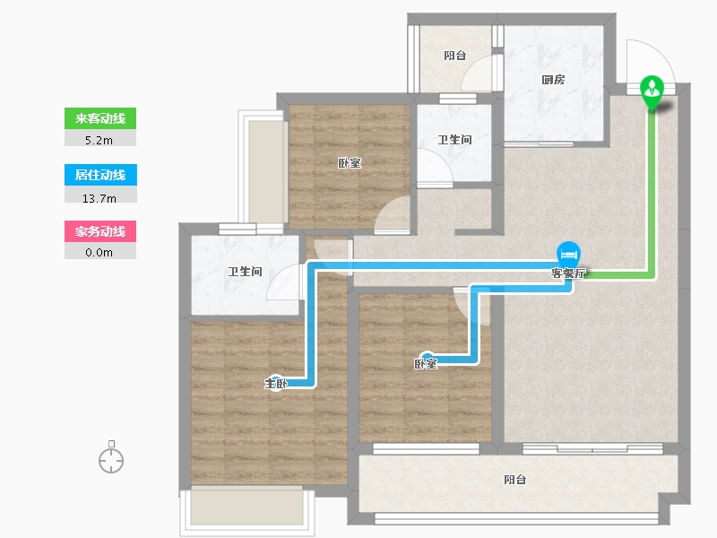 贵州省-黔南布依族苗族自治州-清鸥教育天地-85.05-户型库-动静线