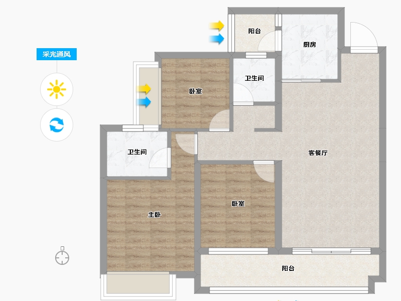 贵州省-黔南布依族苗族自治州-清鸥教育天地-85.05-户型库-采光通风