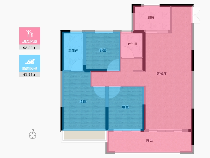 河南省-漯河市-鲁明颐和府-101.61-户型库-动静分区