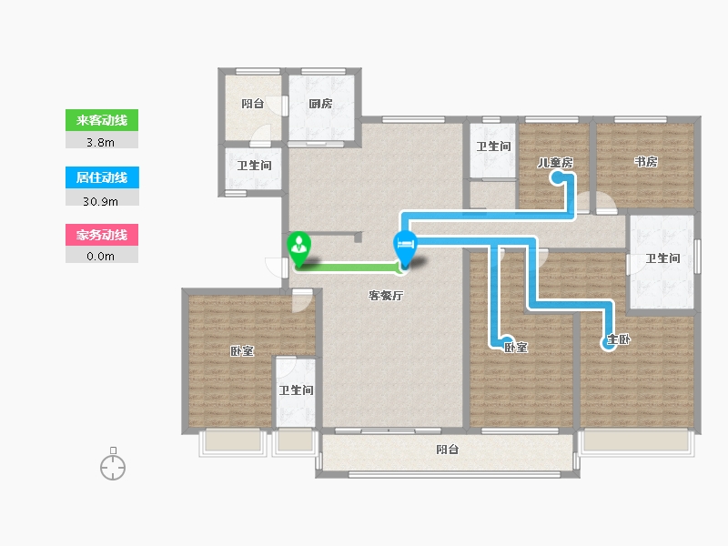 陕西省-渭南市-碧桂园同州首府-208.00-户型库-动静线