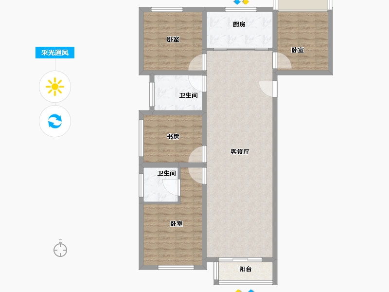 河南省-漯河市-融创城市之光-101.60-户型库-采光通风