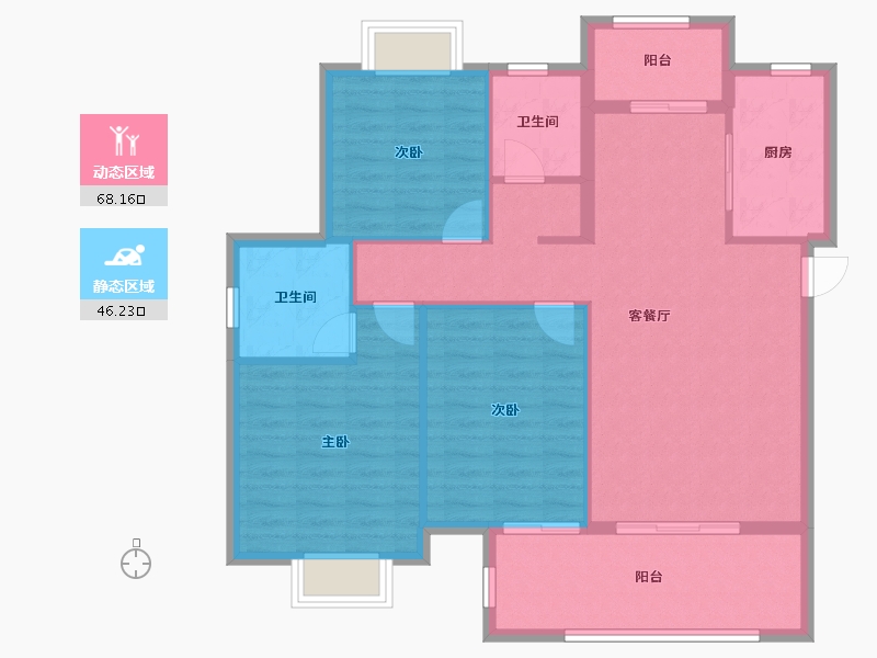 湖北省-黄冈市-天禧未来城-104.15-户型库-动静分区