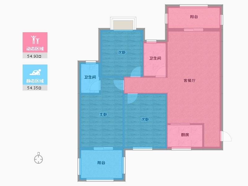 湖北省-黄冈市-中意富丽水岸-99.37-户型库-动静分区