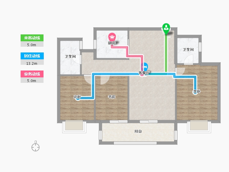 湖北省-黄冈市-天禧未来城-94.57-户型库-动静线