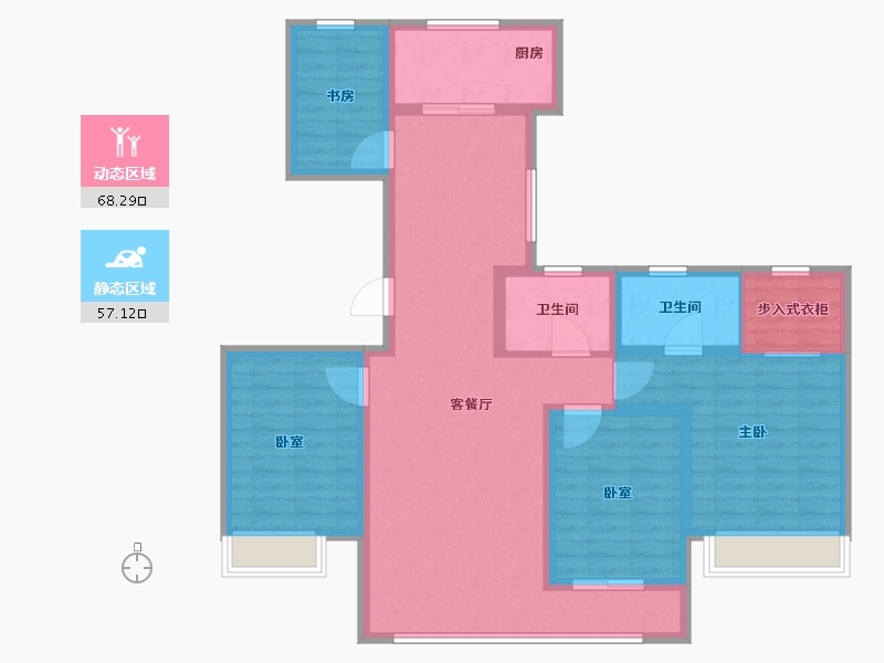 河北省-衡水市-天正君悦府-112.01-户型库-动静分区