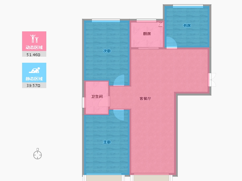 河北省-张家口市-鸿翔健康城-82.07-户型库-动静分区