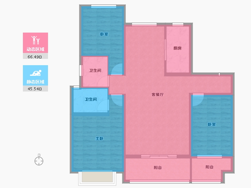 陕西省-渭南市-山水观园-99.89-户型库-动静分区