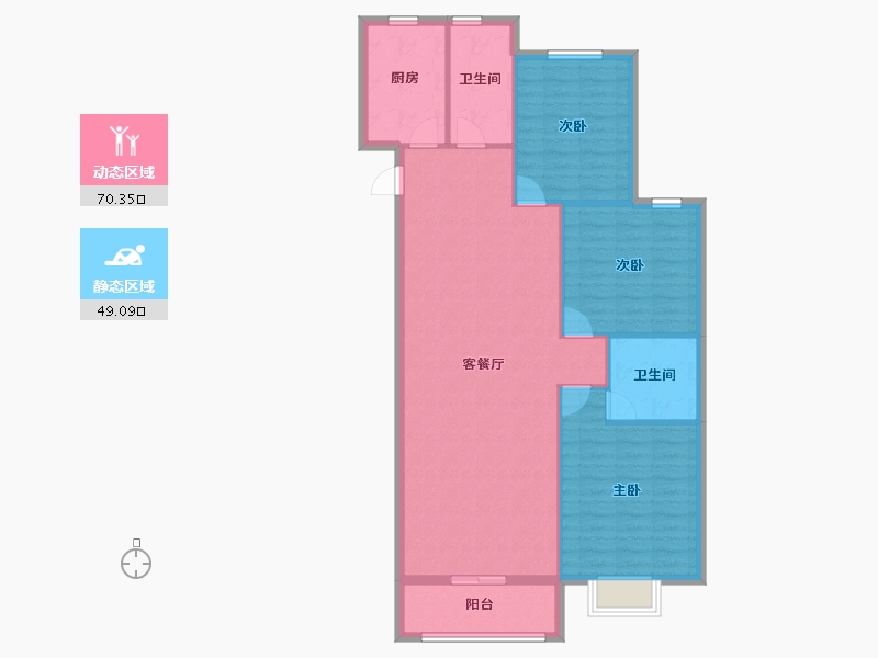 河南省-安阳市-银杏广场-109.80-户型库-动静分区