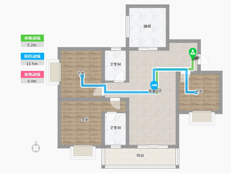 贵州省-黔东南苗族侗族自治州-鸿鹄嘉园-90.01-户型库-动静线