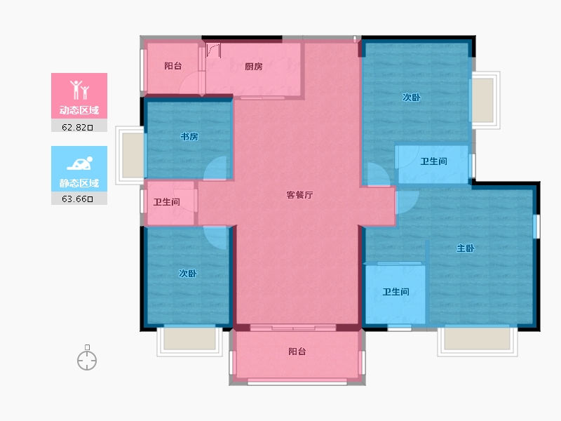 广西壮族自治区-柳州市-兴佳汇景天城-123.00-户型库-动静分区