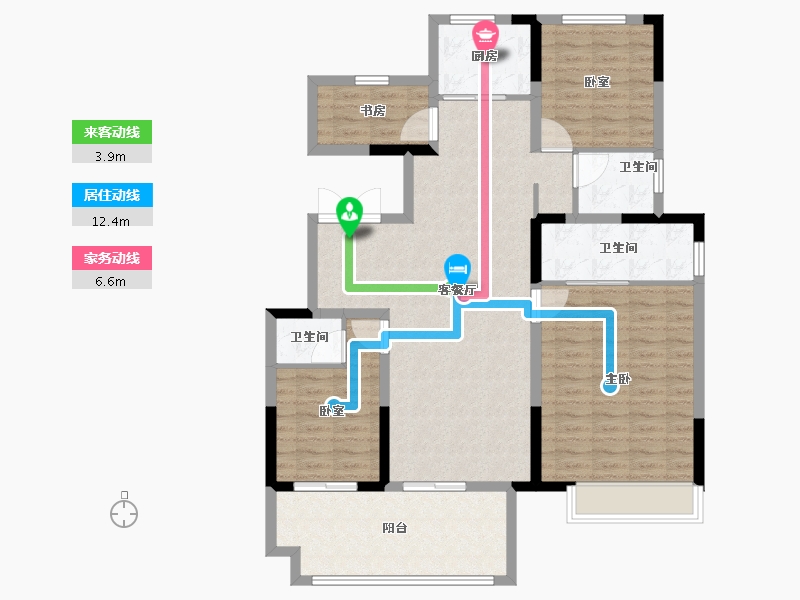 河南省-安阳市-昌建青风墅院-112.80-户型库-动静线