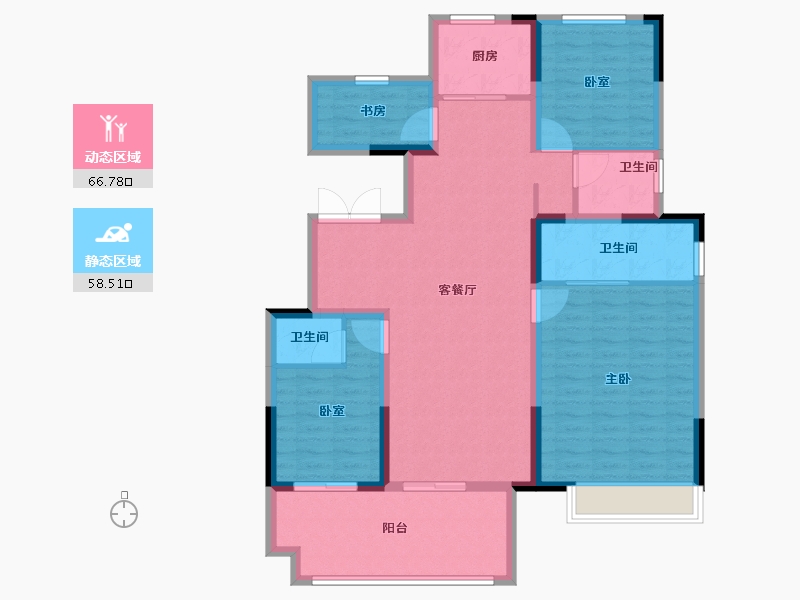 河南省-安阳市-昌建青风墅院-112.80-户型库-动静分区