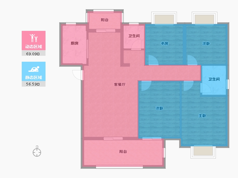 湖北省-黄冈市-天禧未来城-114.03-户型库-动静分区