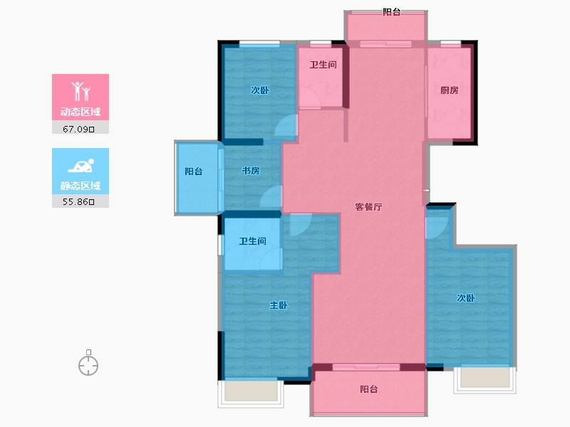 安徽省-池州市-香樟里那水岸-112.57-户型库-动静分区