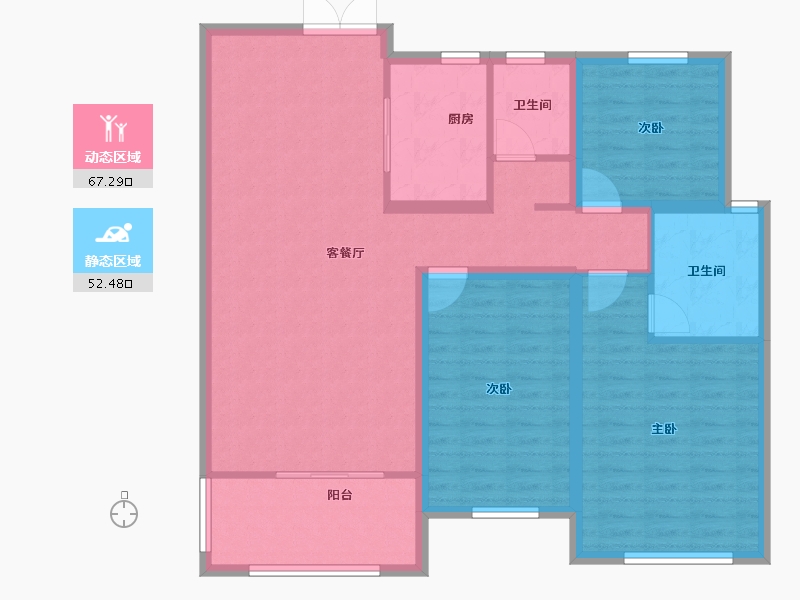 河南省-安阳市-国宾府-108.30-户型库-动静分区