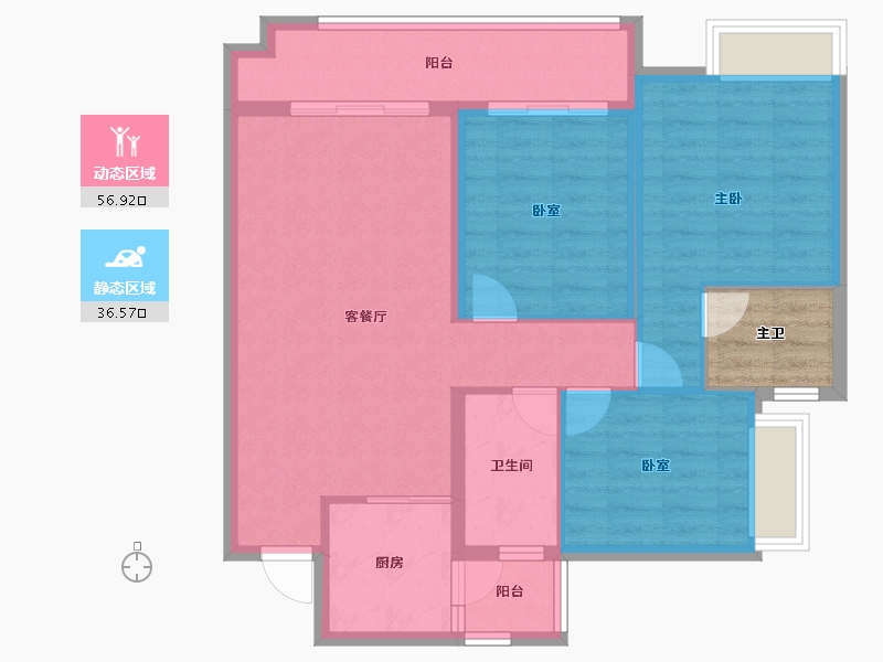 贵州省-黔南布依族苗族自治州-清鸥教育天地-87.94-户型库-动静分区