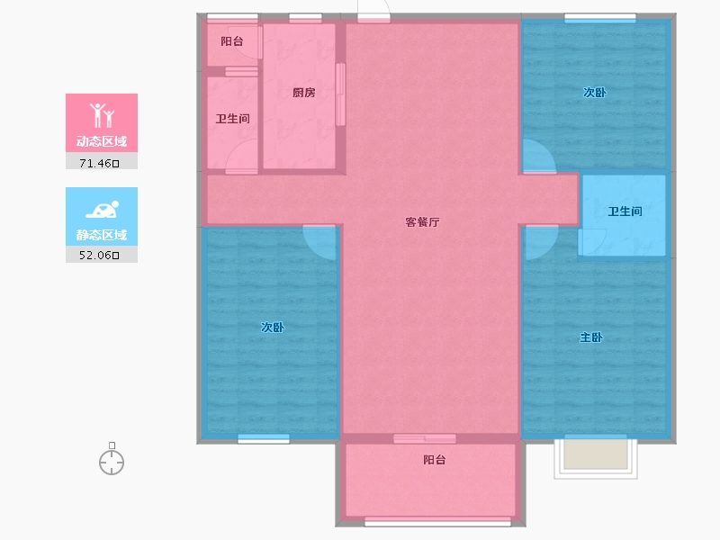 河南省-安阳市-银杏广场-113.40-户型库-动静分区