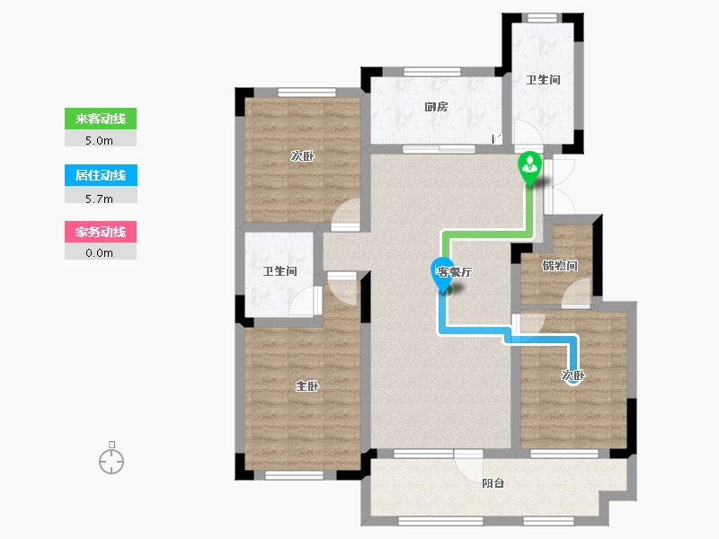 山东省-淄博市-恒信麓湖-99.13-户型库-动静线