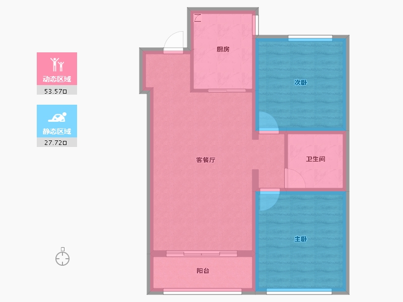 河北省-石家庄市-诚园-72.79-户型库-动静分区