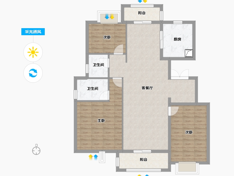 湖北省-黄冈市-沐南山温泉康养小镇-108.59-户型库-采光通风