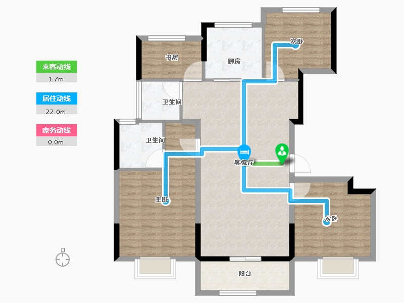 浙江省-湖州市-龙熙府-106.50-户型库-动静线