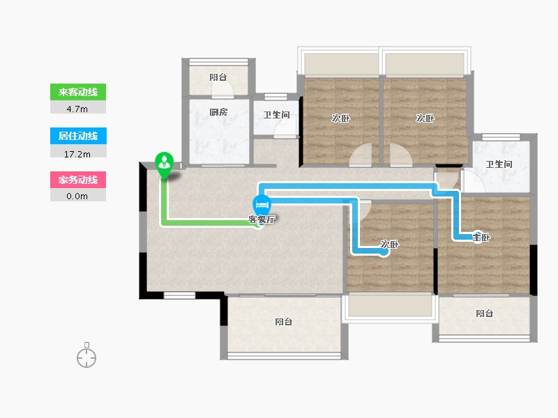 四川省-攀枝花市-鑫洋·天御城-98.71-户型库-动静线