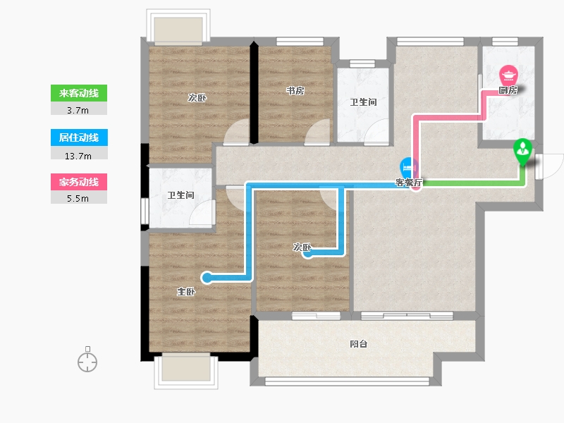 福建省-三明市-尚学苑-95.20-户型库-动静线