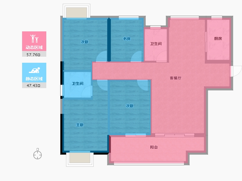 福建省-三明市-尚学苑-95.20-户型库-动静分区