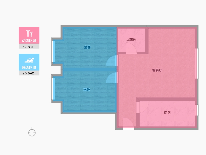 甘肃省-兰州市-立达俊园-62.00-户型库-动静分区