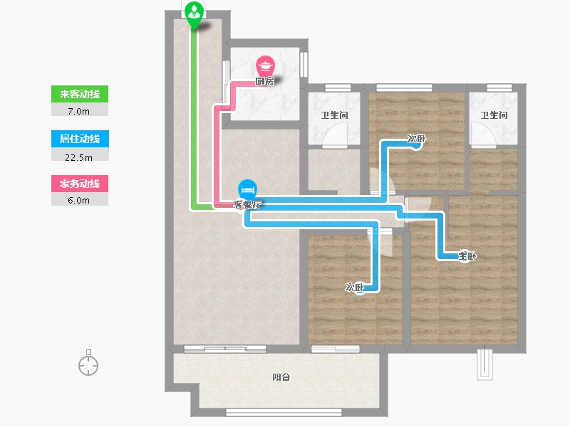 陕西省-宝鸡市-华厦中央公园-97.10-户型库-动静线