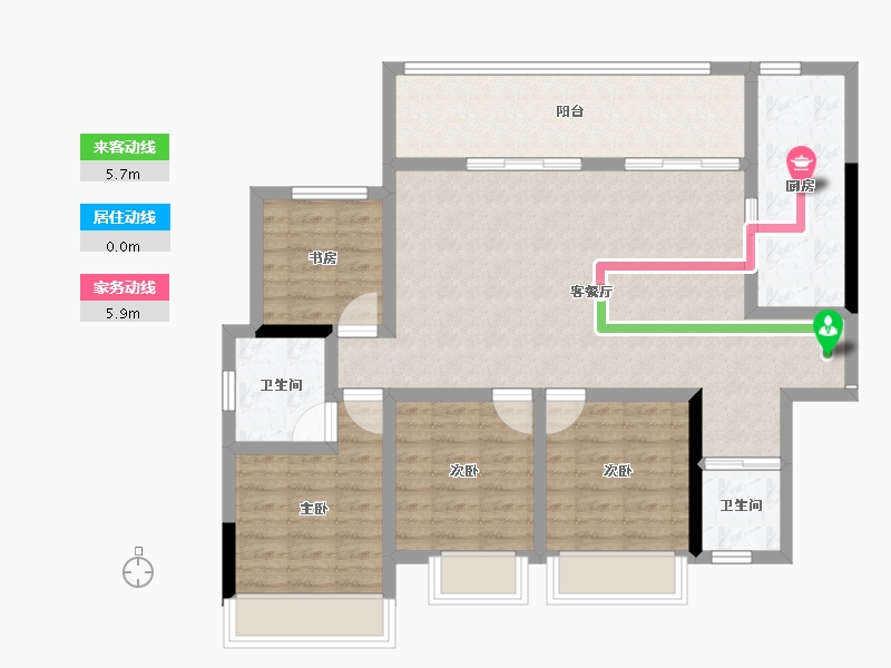 四川省-雅安市-蜀天星辰-97.54-户型库-动静线