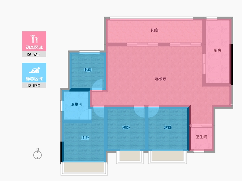 四川省-雅安市-蜀天星辰-97.54-户型库-动静分区