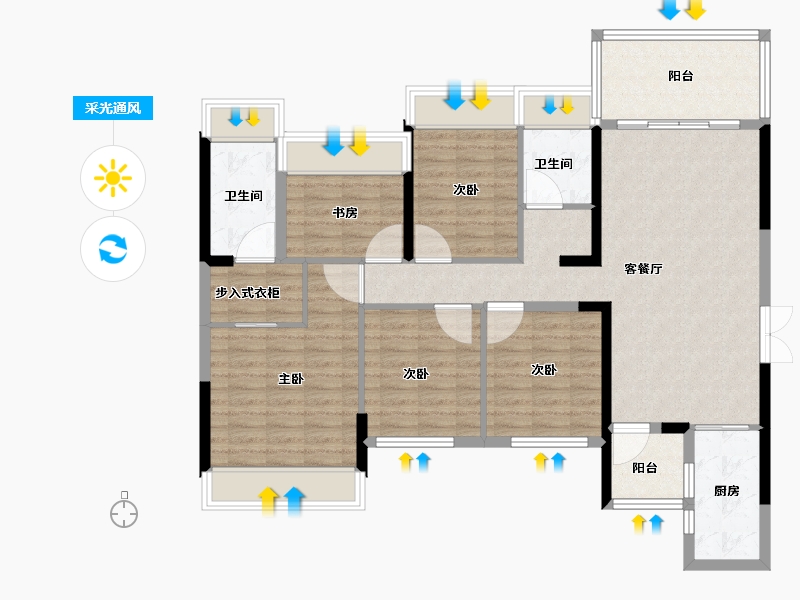 广西壮族自治区-百色市-金宸璞悦-116.00-户型库-采光通风