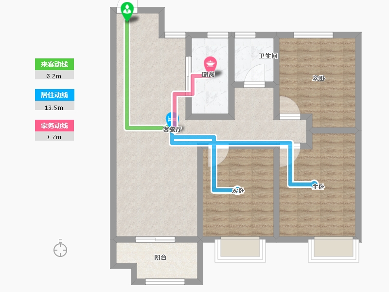 河南省-鹤壁市-建业龙门·柒号院-86.41-户型库-动静线