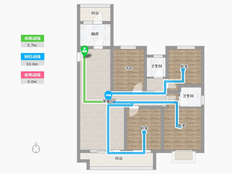 四川省-巴中市-明发文旅城-94.32-户型库-动静线