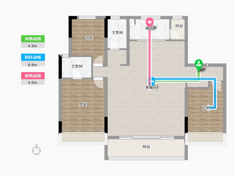 吉林省-辽源市-融创观澜一号-119.00-户型库-动静线