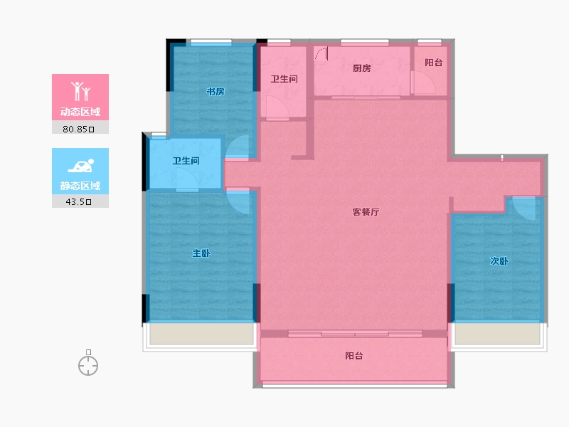 吉林省-辽源市-融创观澜一号-119.00-户型库-动静分区