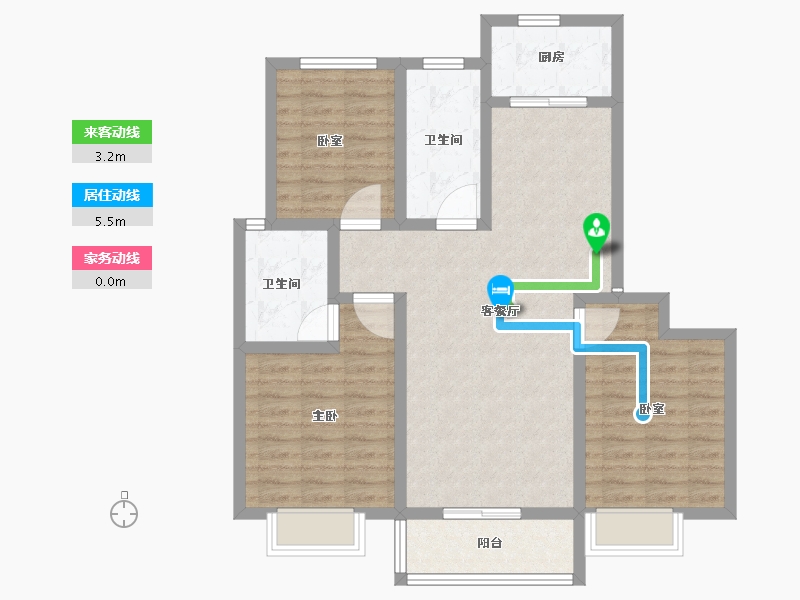 河南省-鹤壁市-锦绣新苑-93.61-户型库-动静线