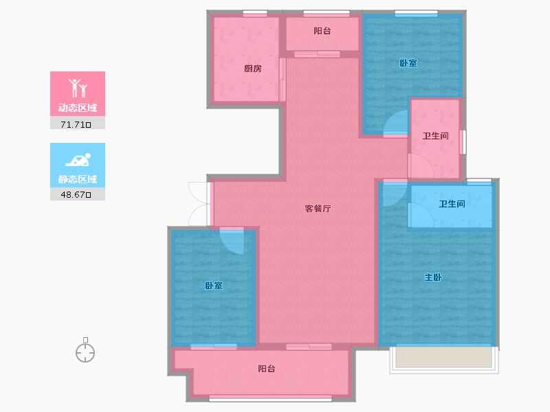 河南省-安阳市-汤阴建业世和府-108.00-户型库-动静分区