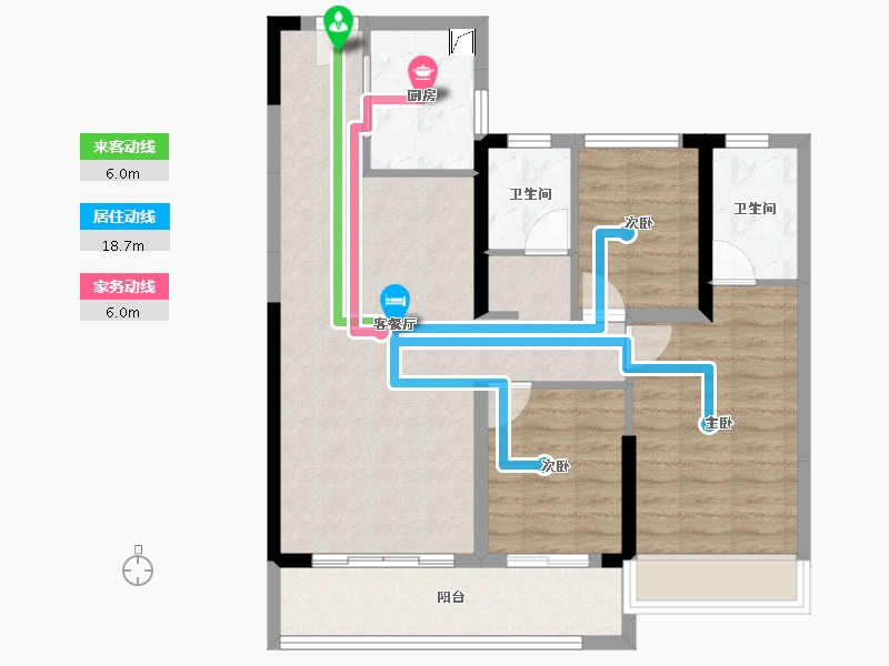 贵州省-遵义市-绿城月映江南-82.56-户型库-动静线