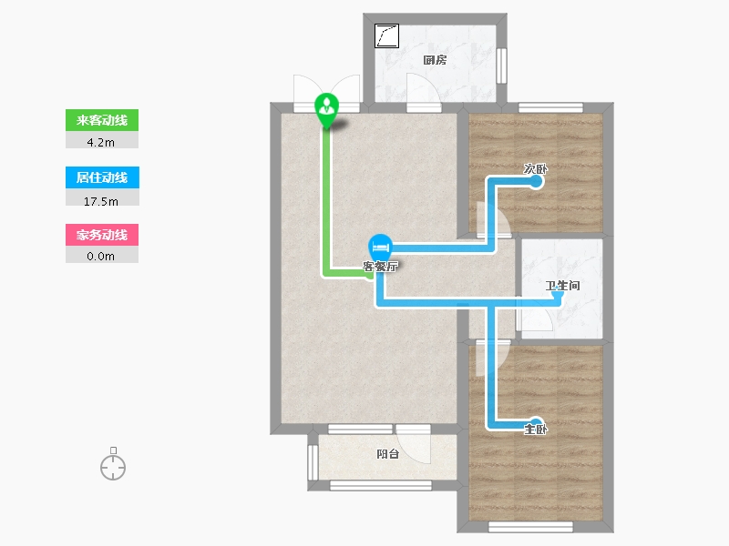 河北省-廊坊市-上邦壹號院-64.11-户型库-动静线