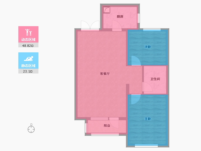 河北省-廊坊市-上邦壹號院-64.11-户型库-动静分区