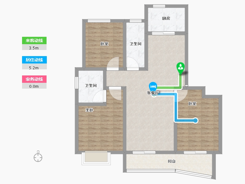 河南省-鹤壁市-锦绣新苑-96.01-户型库-动静线