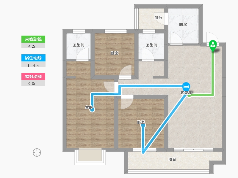 四川省-巴中市-明发文旅城-80.06-户型库-动静线