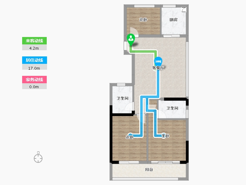 贵州省-遵义市-绿城月映江南-86.85-户型库-动静线