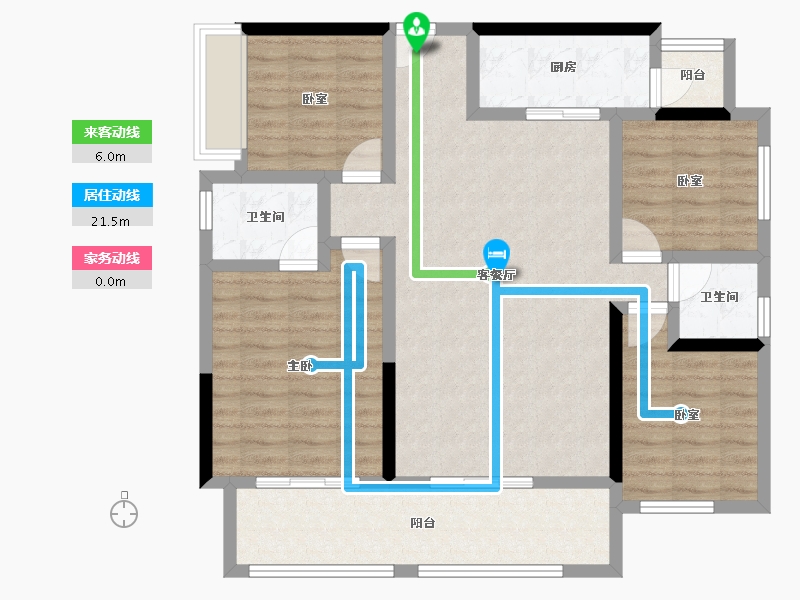 四川省-雅安市-正黄领地翡翠公园-102.65-户型库-动静线