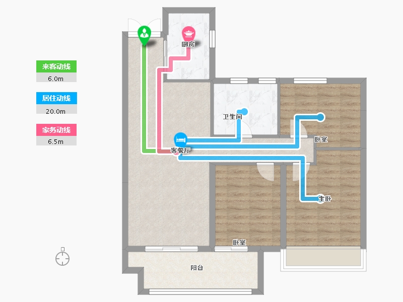 河南省-安阳市-汤阴建业世和府-84.00-户型库-动静线