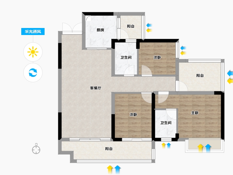 贵州省-遵义市-国酒城南府-94.12-户型库-采光通风