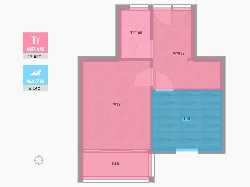 上海-上海市-济阳三村-东区-35.60-户型库-动静分区