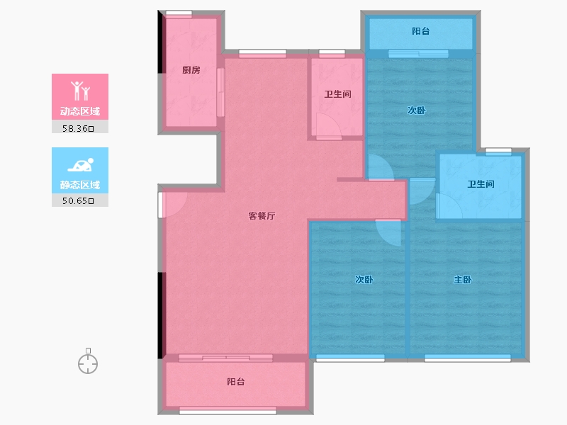 贵州省-毕节市-万晟阳光城-99.22-户型库-动静分区